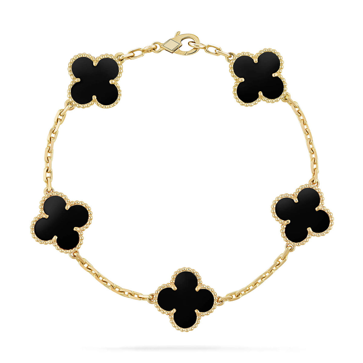 [⭐Novea] CLOVER 5 MOTIF ONYXS BRACELET COLLECTION