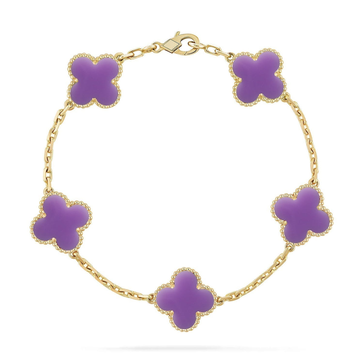 [⭐Novea]CLOVER 5 MOTIF LIGHT PURPLE BRACELET COLLECTION