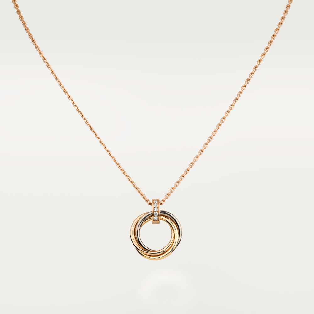 [⭐Novea]TRINITY NECKLACE GOLD  DIAMONDS