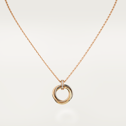[⭐Novea]TRINITY NECKLACE GOLD  DIAMONDS