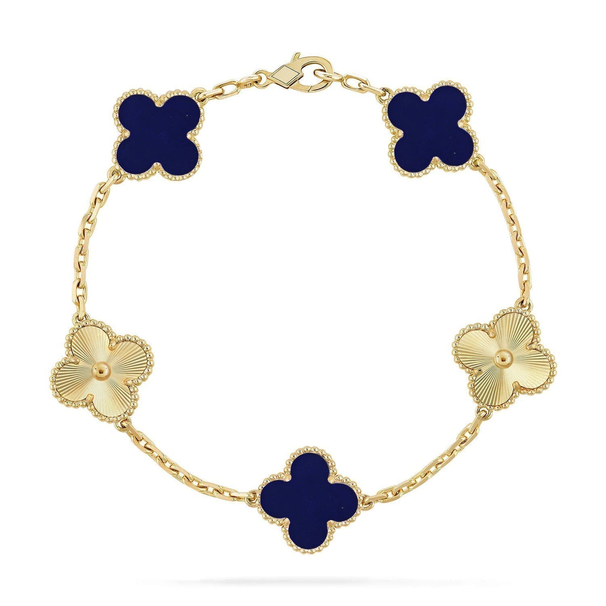 [⭐Novea]CLOVER 5 MOTIF LAPIS LAZULI BRACELET COLLECTION