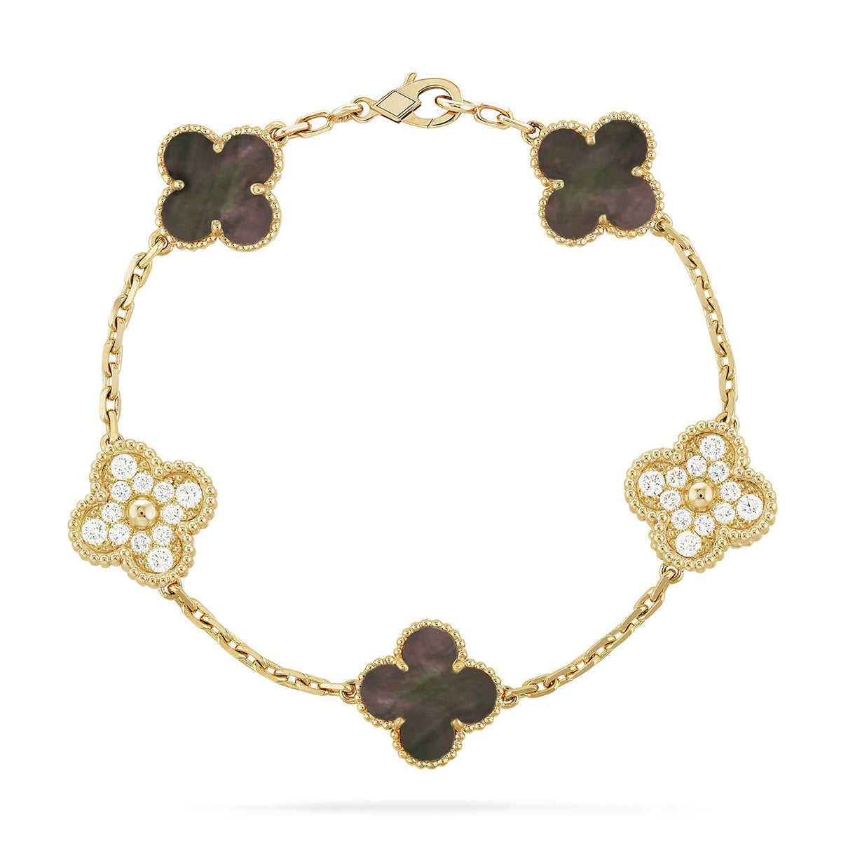 [⭐Novea] CLOVER 5 MOTIF GRAY MOP BRACELET COLLECTION