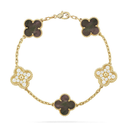 [⭐Novea] CLOVER 5 MOTIF GRAY MOP BRACELET COLLECTION