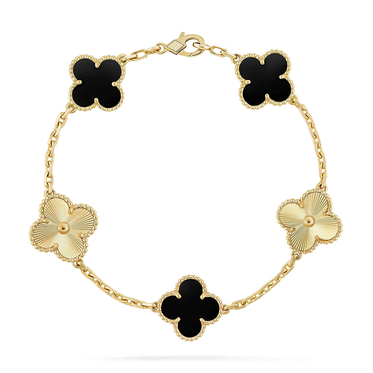 [⭐Novea] CLOVER 5 MOTIF ONYXS BRACELET COLLECTION