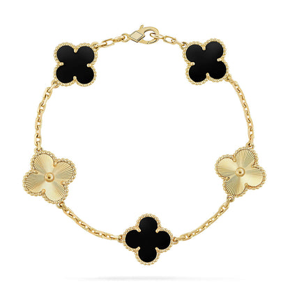 [⭐Novea] CLOVER 5 MOTIF ONYXS BRACELET COLLECTION