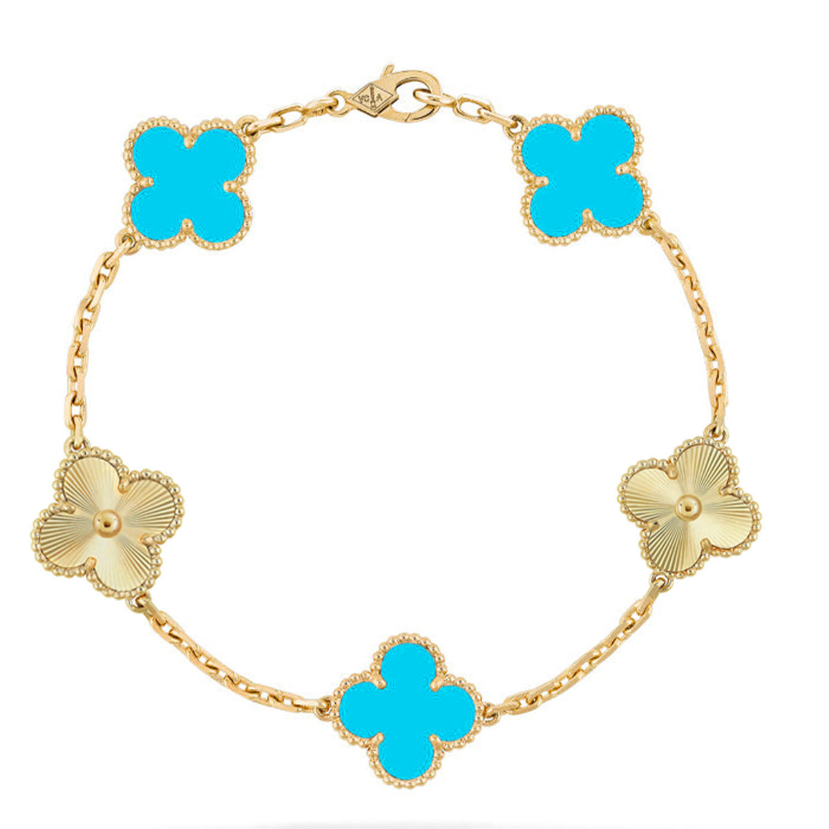 [⭐Novea] CLOVER 5 MOTIF TURQUOISE BRACELET COLLECTION