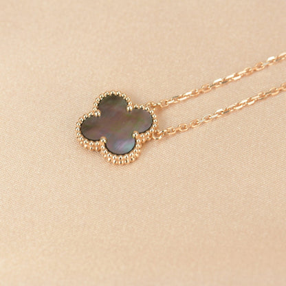 [⭐Novea]CLOVER 15MM  GRAY MOTHER OF PEARL NECKLACE