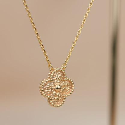 [⭐Novea]CLOVER 15MM  BRONZING NECKLACE