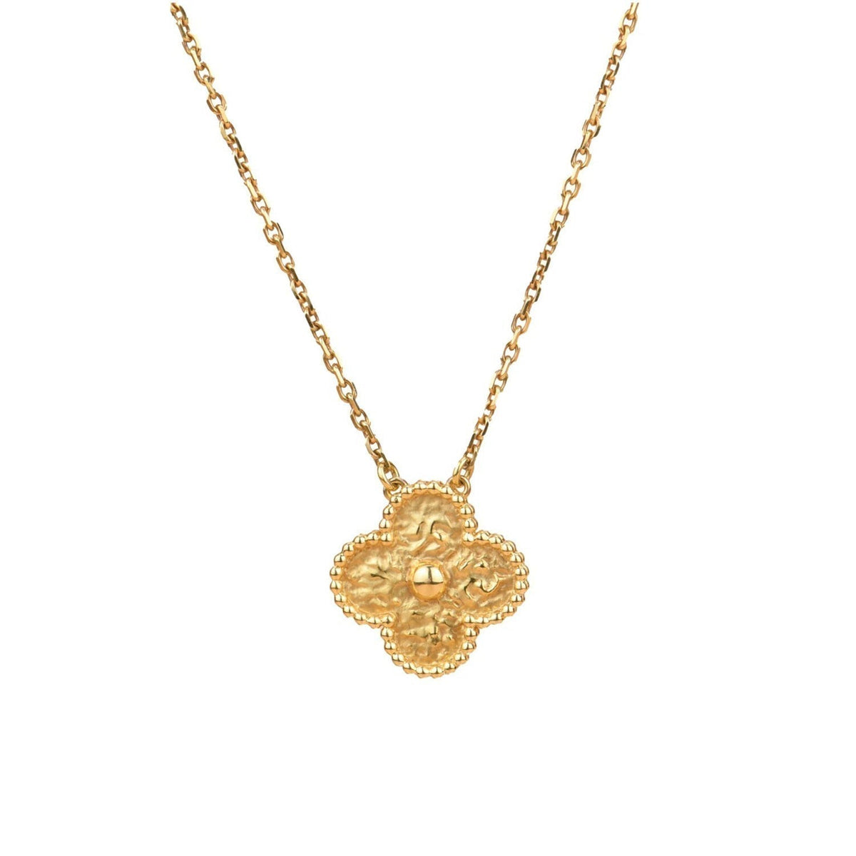 [⭐Novea]CLOVER 15MM  BRONZING NECKLACE