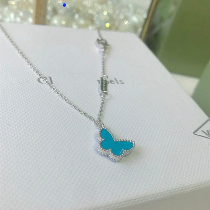 [⭐Novea]BUTTERFLY TURQUOISE BUTTERFLY BRACELET SILVER