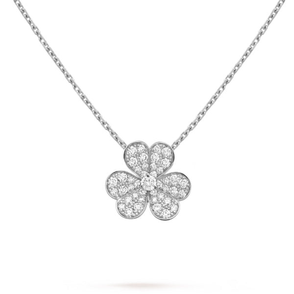 [⭐Novea]CLOVER DIAMOND NECKLACE SILVER