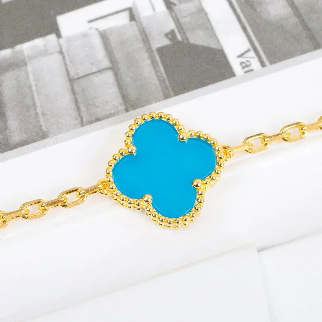 [⭐Novea] CLOVER 5 MOTIF TURQUOISE BRACELET COLLECTION