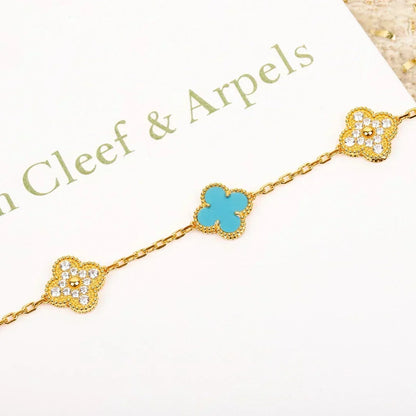 [⭐Novea] CLOVER 5 MOTIF TURQUOISE BRACELET COLLECTION