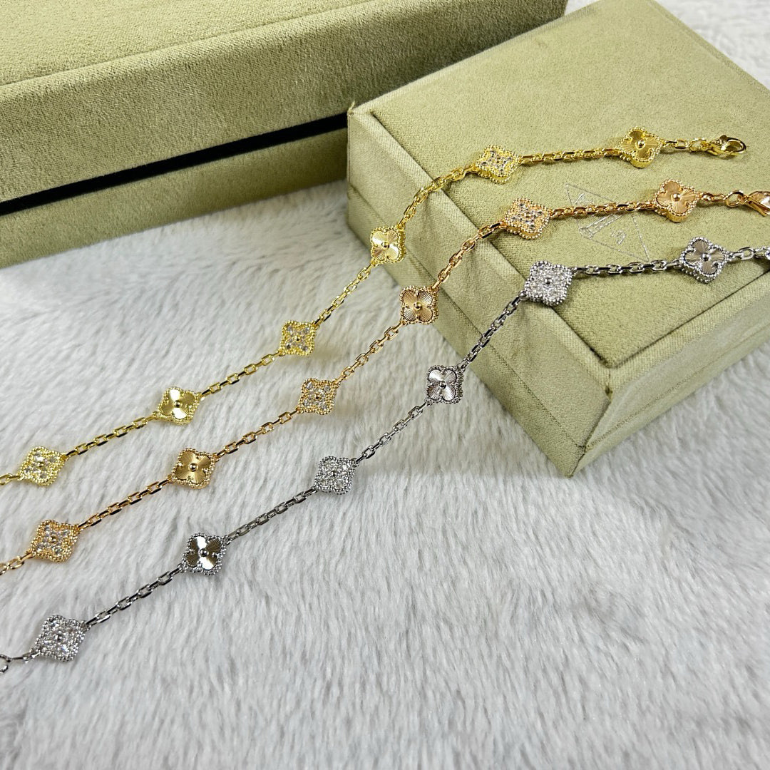 [⭐Novea]CLOVER 6 MOTIF DIAMOND LASER BRACELET