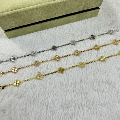[⭐Novea]CLOVER 6 MOTIF DIAMOND LASER BRACELET