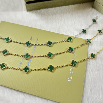 [⭐Novea]CLOVER 6 MOTIF MALACHITE BRACELET