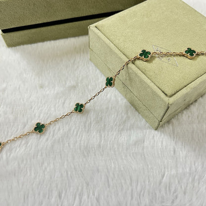 [⭐Novea]CLOVER 6 MOTIF MALACHITE BRACELET