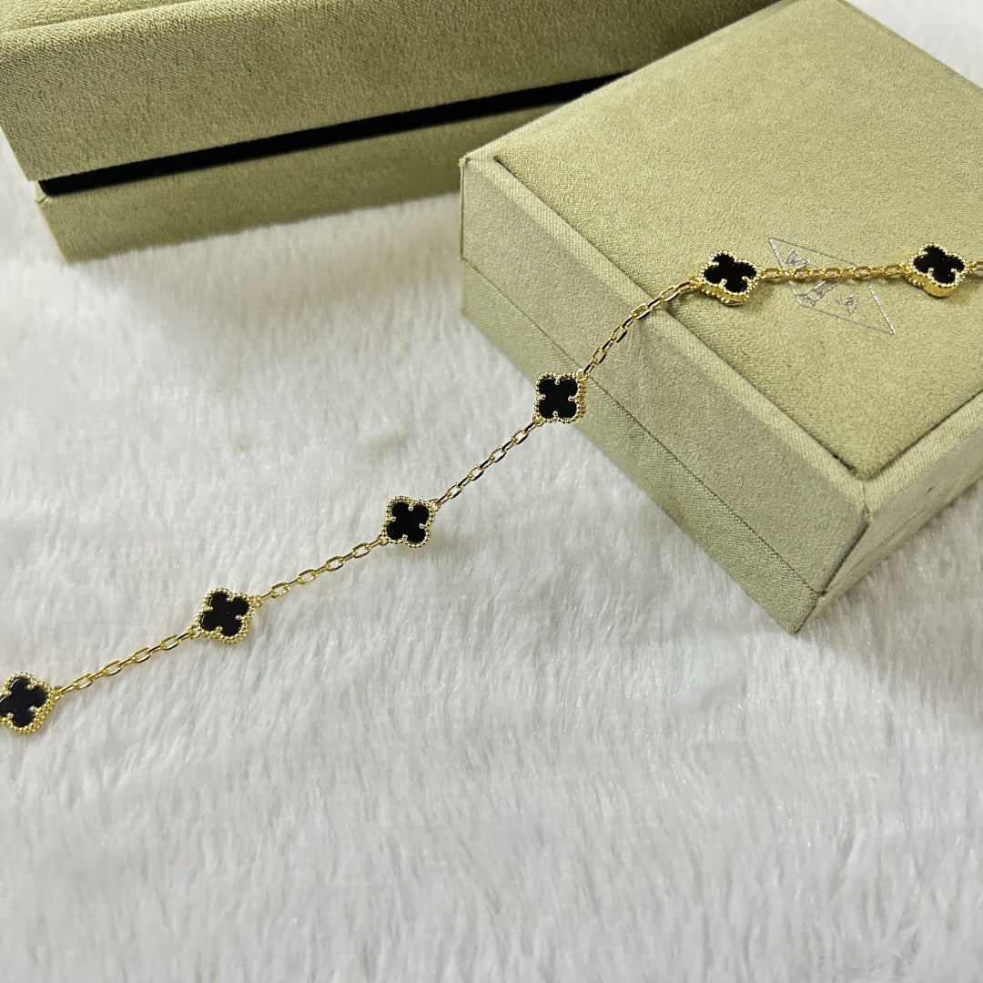 [⭐Novea]CLOVER 6 MOTIF  ONYXS BRACELET