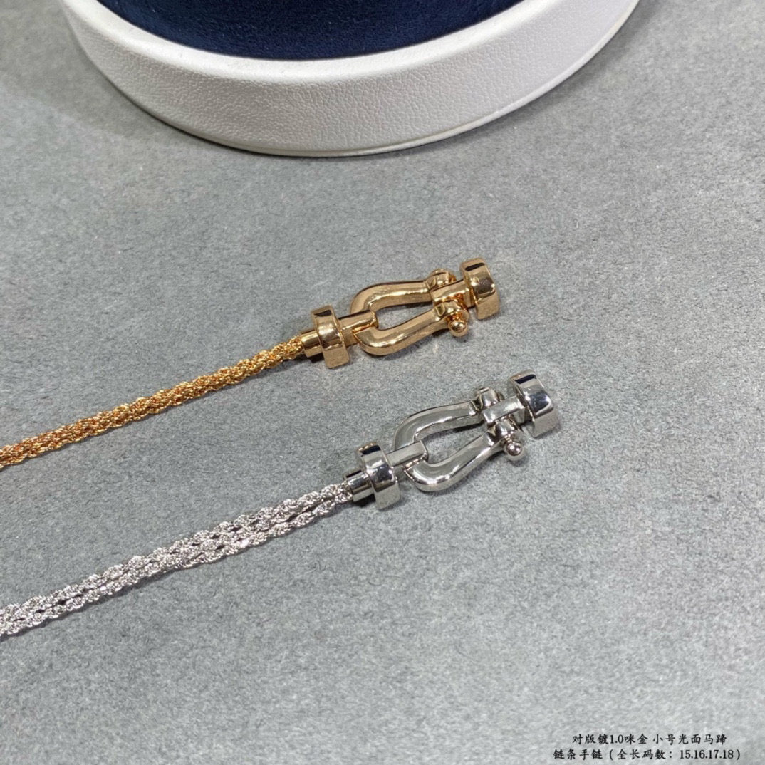 [⭐Novea]FORCE SMALL HORSESHOE  DIAMOND CHAIN ROPE BRACELET