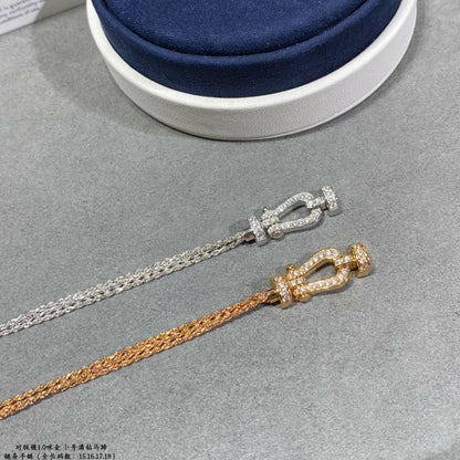 [⭐Novea]FORCE SMALL HORSESHOE  DIAMOND CHAIN ROPE BRACELET