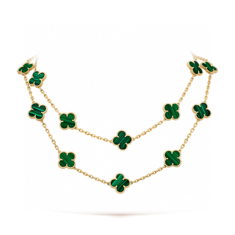 [⭐Novea]CLOVER 20 MOTIFS MALACHITE GOLD