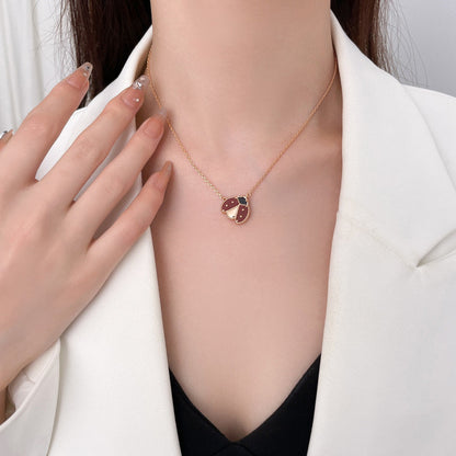 [⭐Novea]LUCKY  CARNELIANS LADYBUG NECKLACE