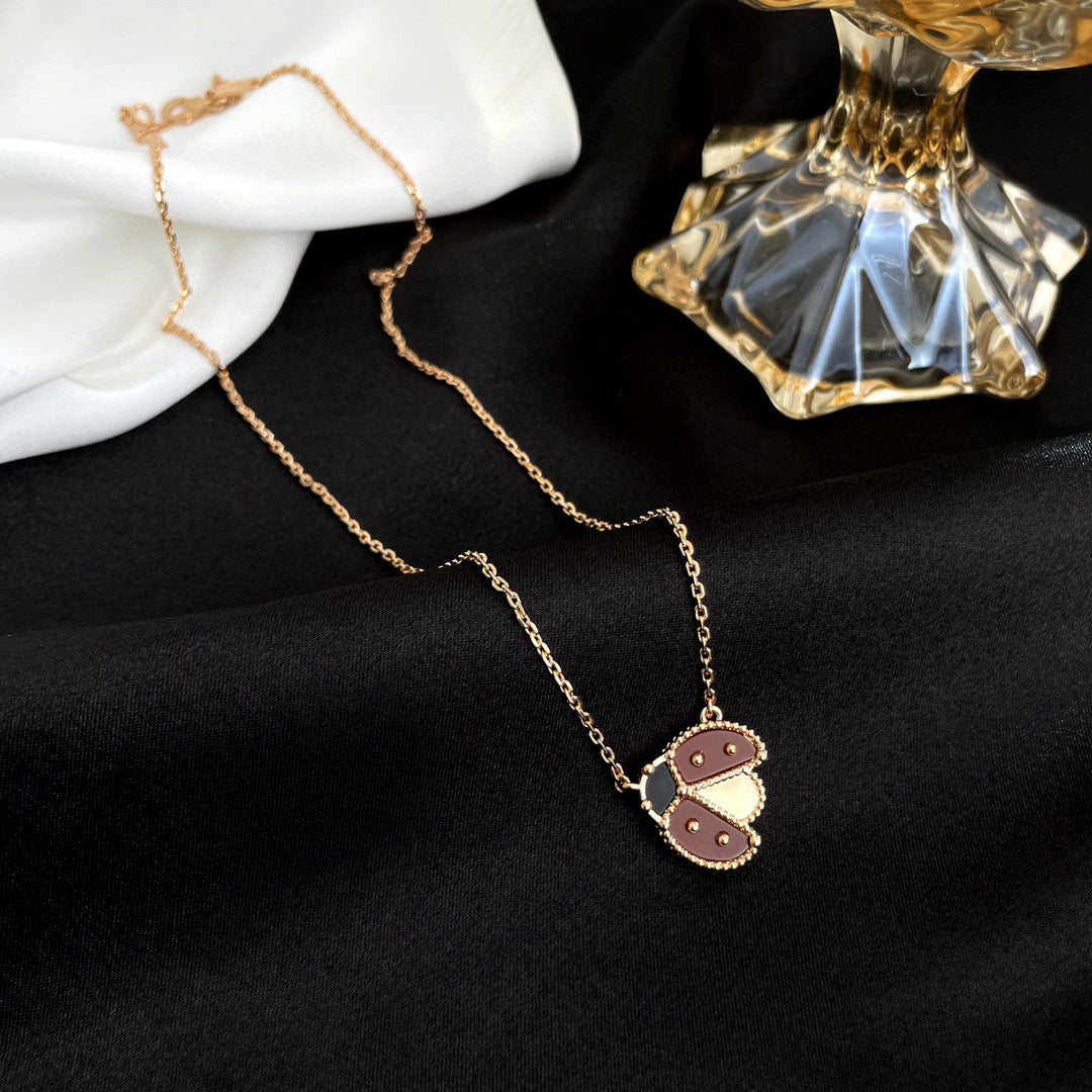 [⭐Novea]LUCKY  CARNELIANS LADYBUG NECKLACE