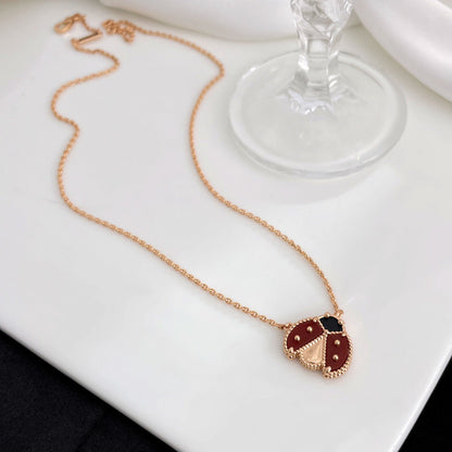 [⭐Novea]LUCKY  CARNELIANS LADYBUG NECKLACE