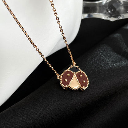[⭐Novea]LUCKY  CARNELIANS LADYBUG NECKLACE