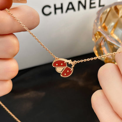 [⭐Novea]LUCKY  CARNELIANS LADYBUG NECKLACE