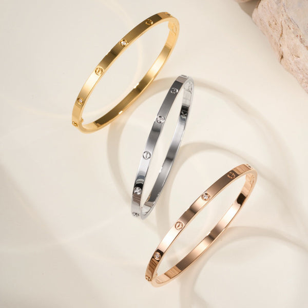 [⭐Novea]LOVE BRACELET 3.65MM 6 DIAMONDS