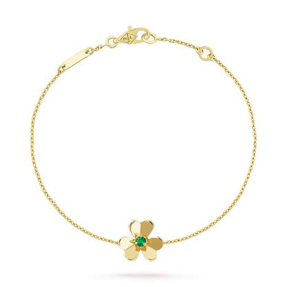 [⭐Novea]FRIVOLE GOLD FLOWER PINK MALACHITE BRACELET