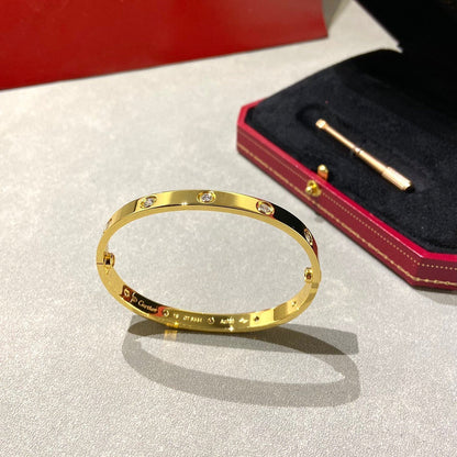 [⭐Novea]LOVE BRACELET 6.1MM 10 DIAMONDS