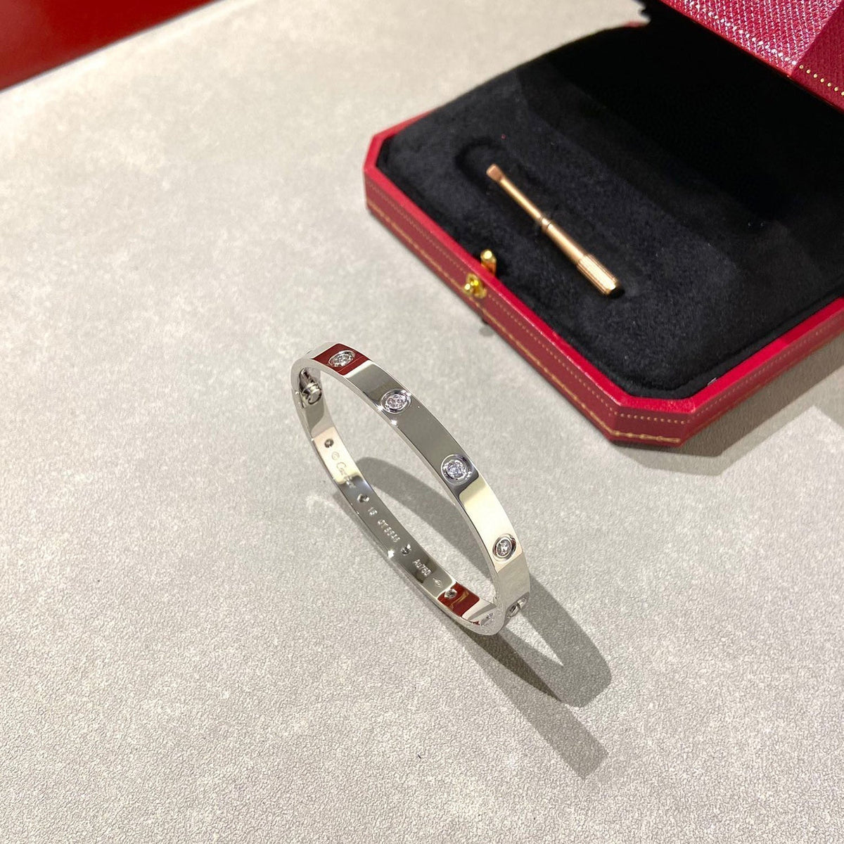 [⭐Novea]LOVE BRACELET 6.1MM 10 DIAMONDS