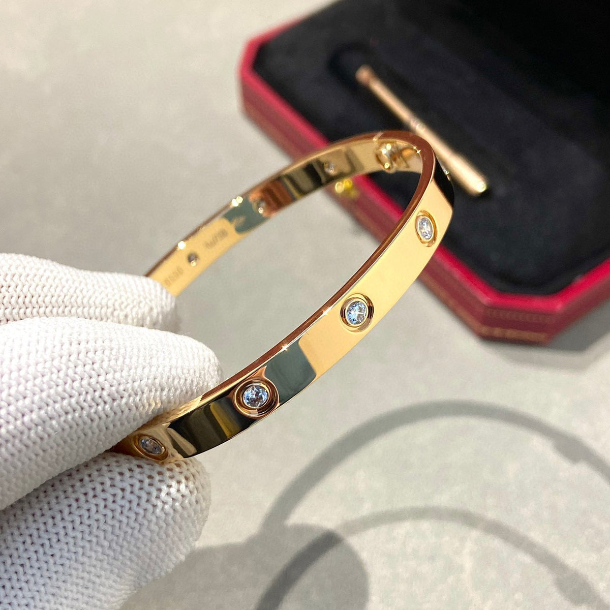 [⭐Novea]LOVE BRACELET 6.1MM 10 DIAMONDS