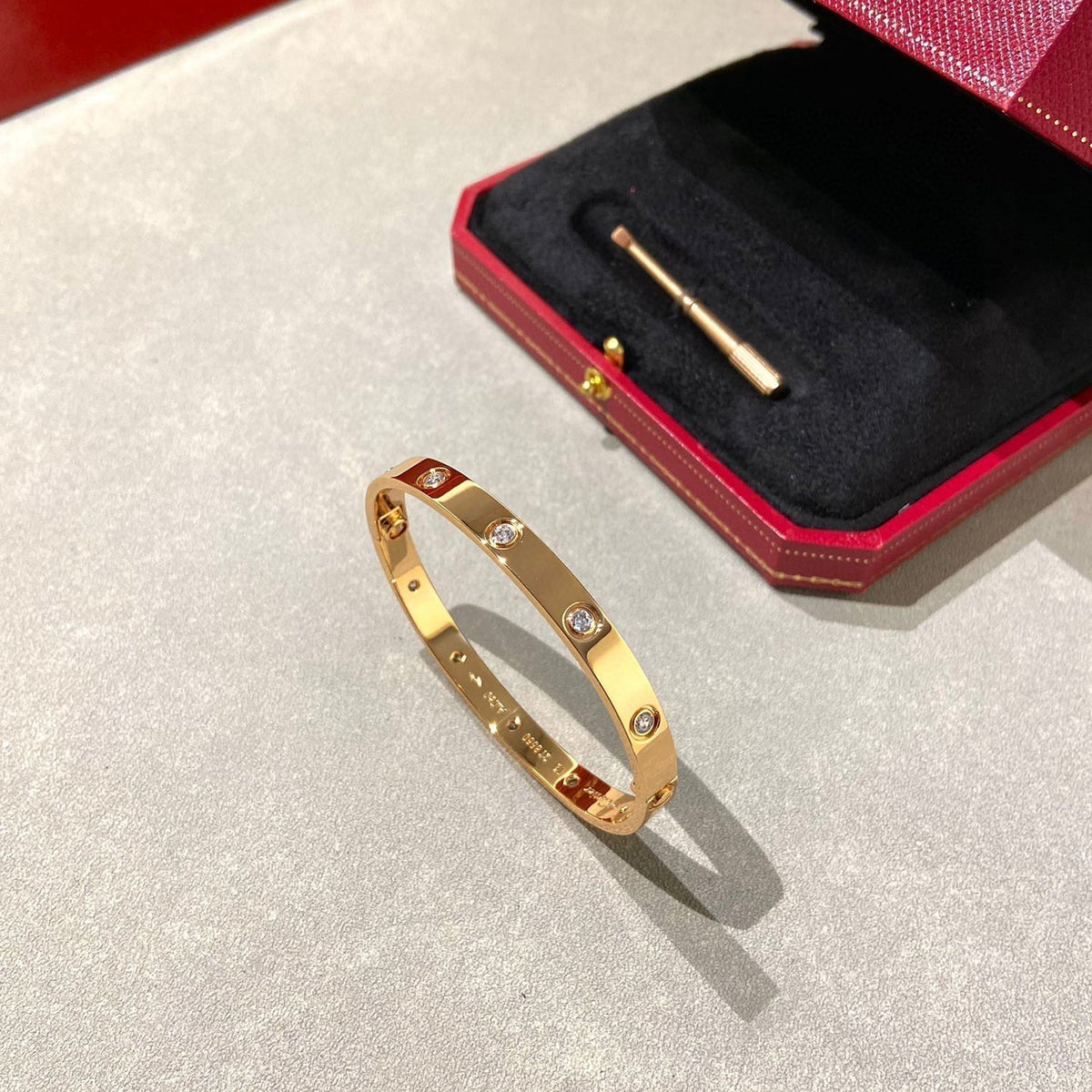[⭐Novea]LOVE BRACELET 6.1MM 10 DIAMONDS