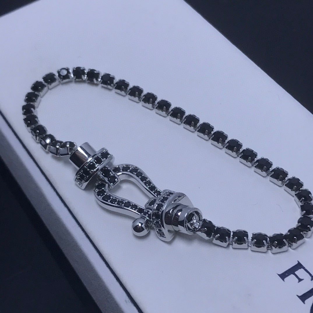 [⭐Novea]FORCE  LARGE HORSESHOE FULL DIAMOND TENNIS BRACELET