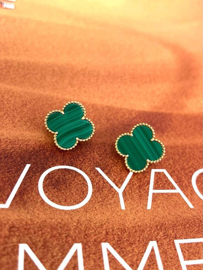 [⭐Novea] CLOVER LARGE (20mm) 1 MOTIFS GREENER MOP STUD EARRINGS