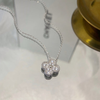 [⭐Novea]CLOVER 15MM DIAMOND SINGLE FLOWER NECKLACE