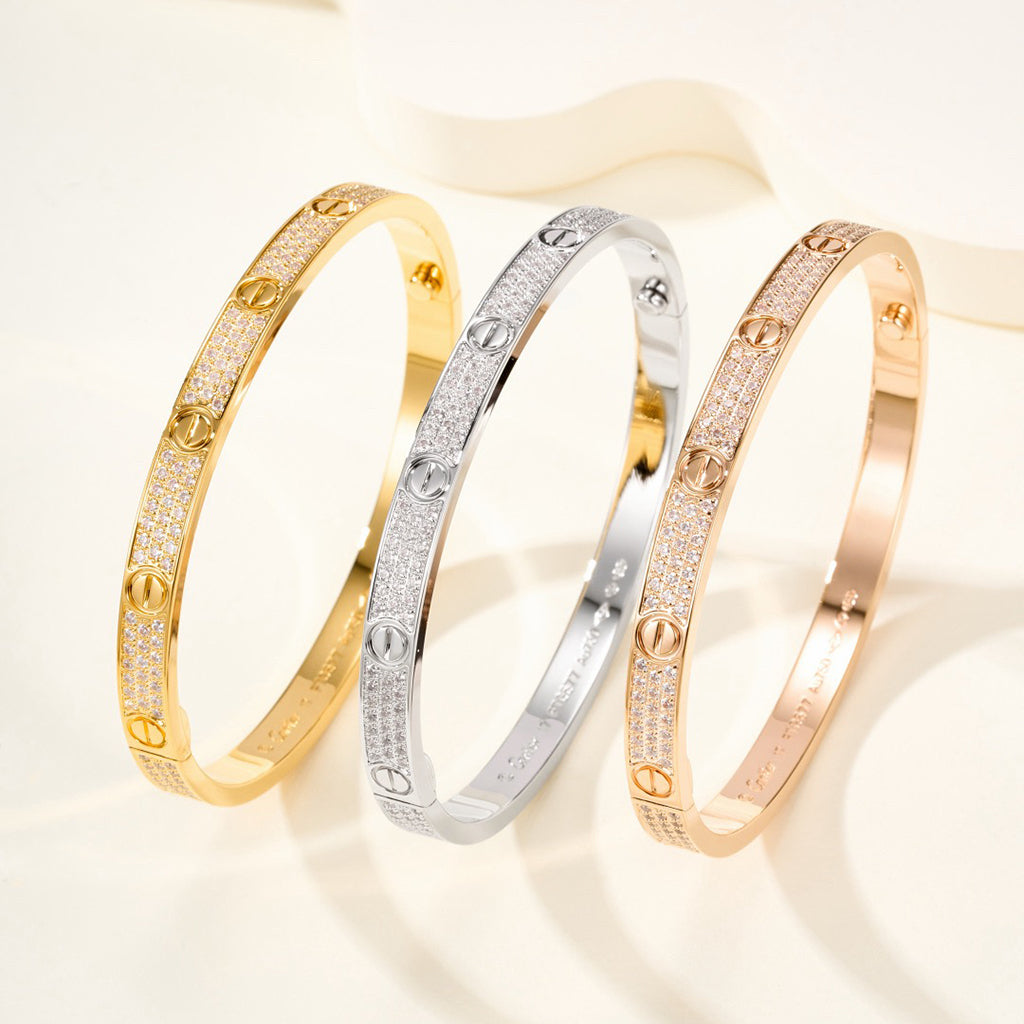 [⭐Novea]LOVE BRACELET 4.8MM DIAMOND-PAVED