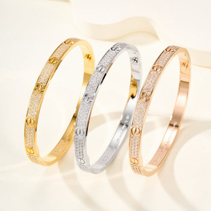 [⭐Novea]LOVE BRACELET 4.8MM DIAMOND-PAVED