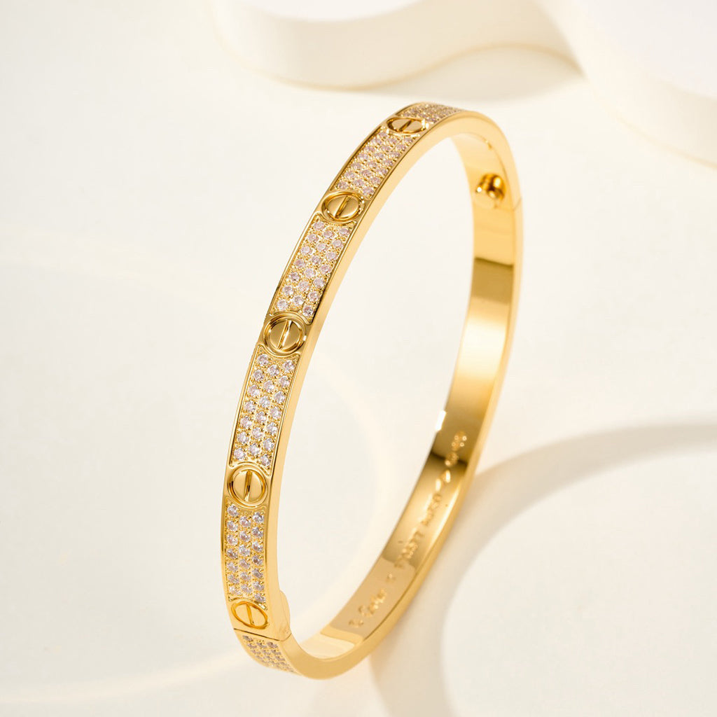 [⭐Novea]LOVE BRACELET 4.8MM DIAMOND-PAVED