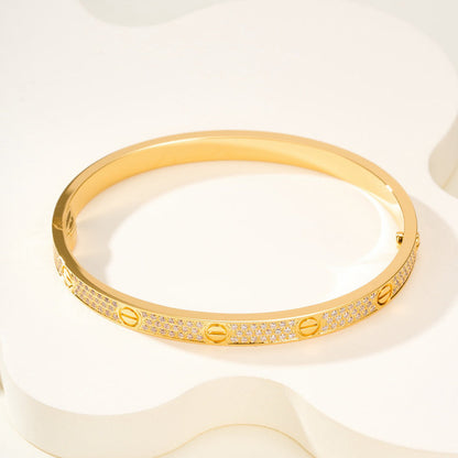 [⭐Novea]LOVE BRACELET 4.8MM DIAMOND-PAVED