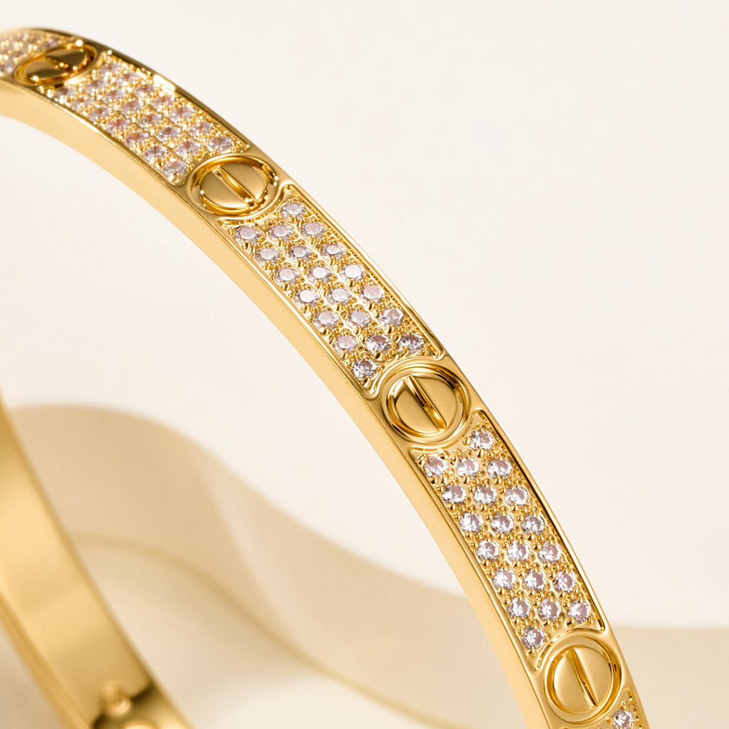 [⭐Novea]LOVE BRACELET 4.8MM DIAMOND-PAVED