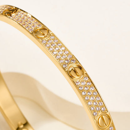 [⭐Novea]LOVE BRACELET 4.8MM DIAMOND-PAVED