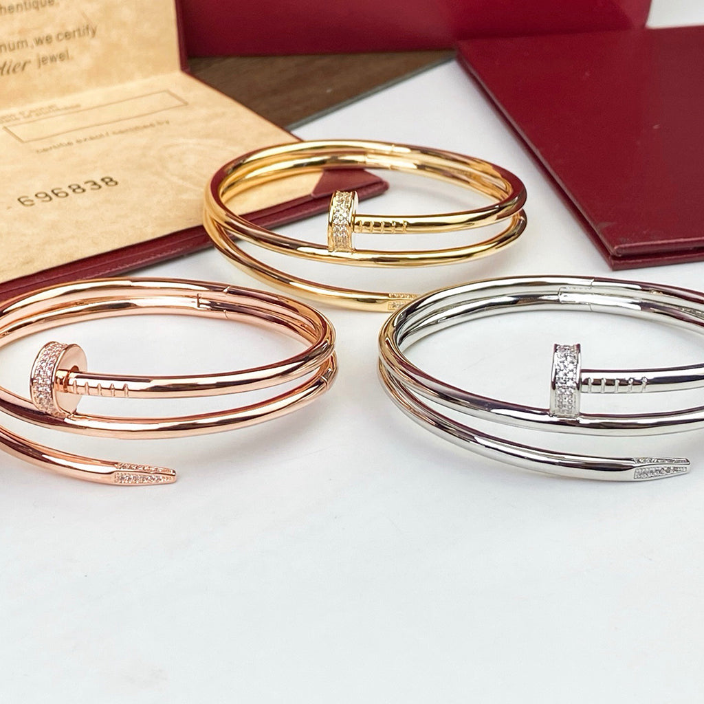 [⭐Novea]JUSTE BRACELET 3.5MM DOUBLE ROW DIAMOND