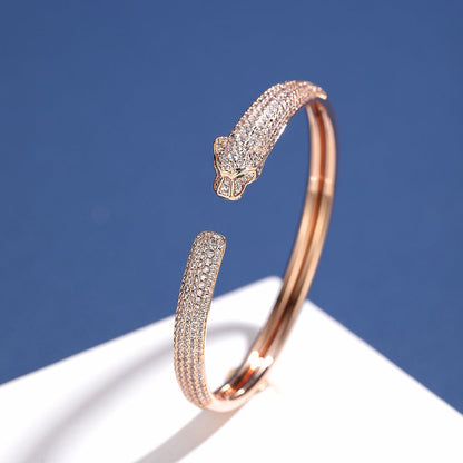 [⭐Novea]PANTHERE FULL DIAMOND OPEN BRACELET