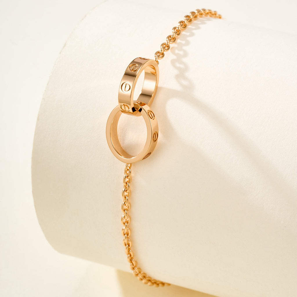 [⭐Novea]LOVE BRACELET DOUBLE RING