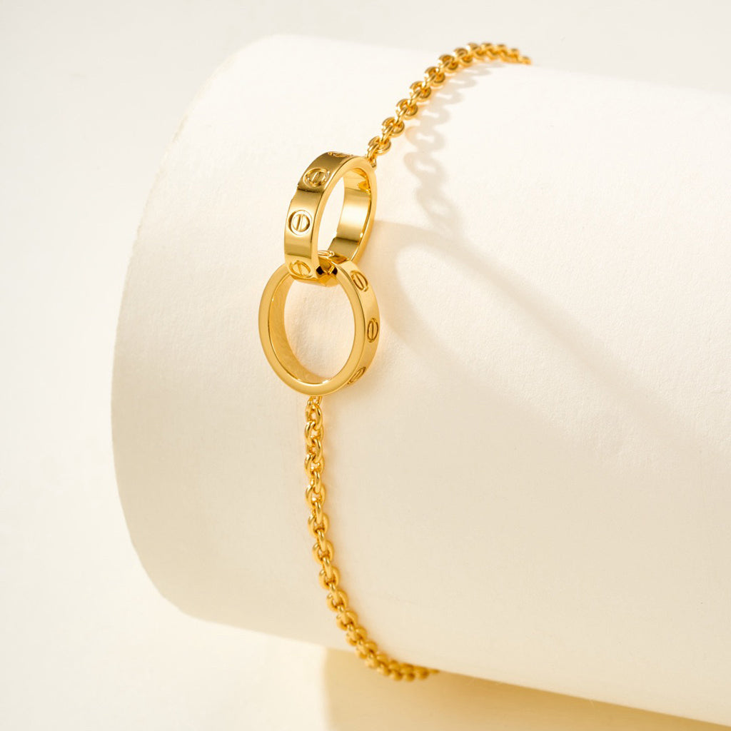 [⭐Novea]LOVE BRACELET DOUBLE RING