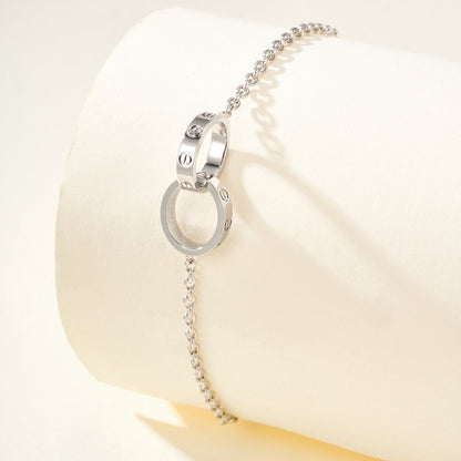 [⭐Novea]LOVE BRACELET DOUBLE RING